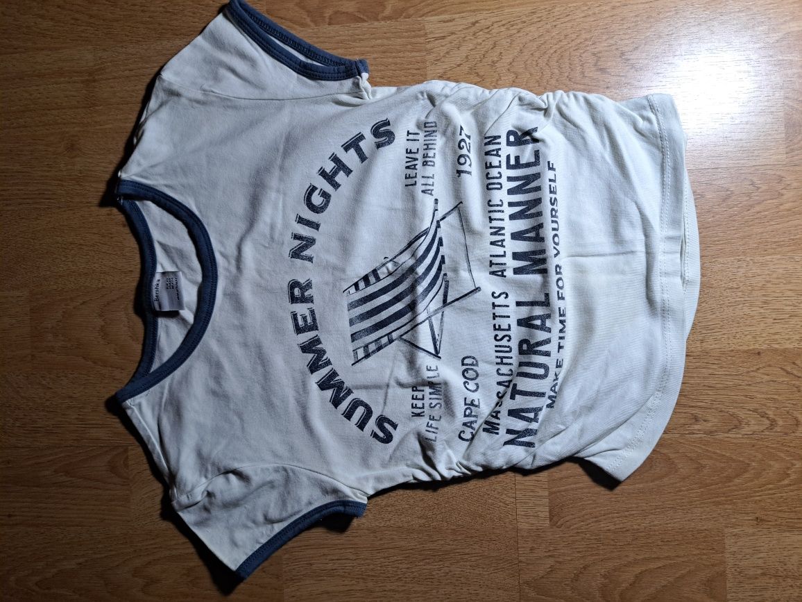 T-shirt branca curta Bershka XS