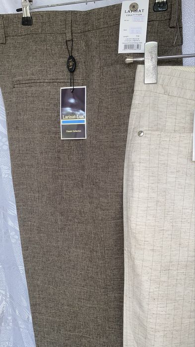 Брюки мужские новые светлые темные натуральн хлопок коттон лён