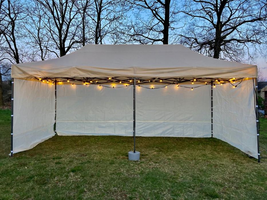 Wynajem namioty expresowe, namiot 3x6 + lampki LED