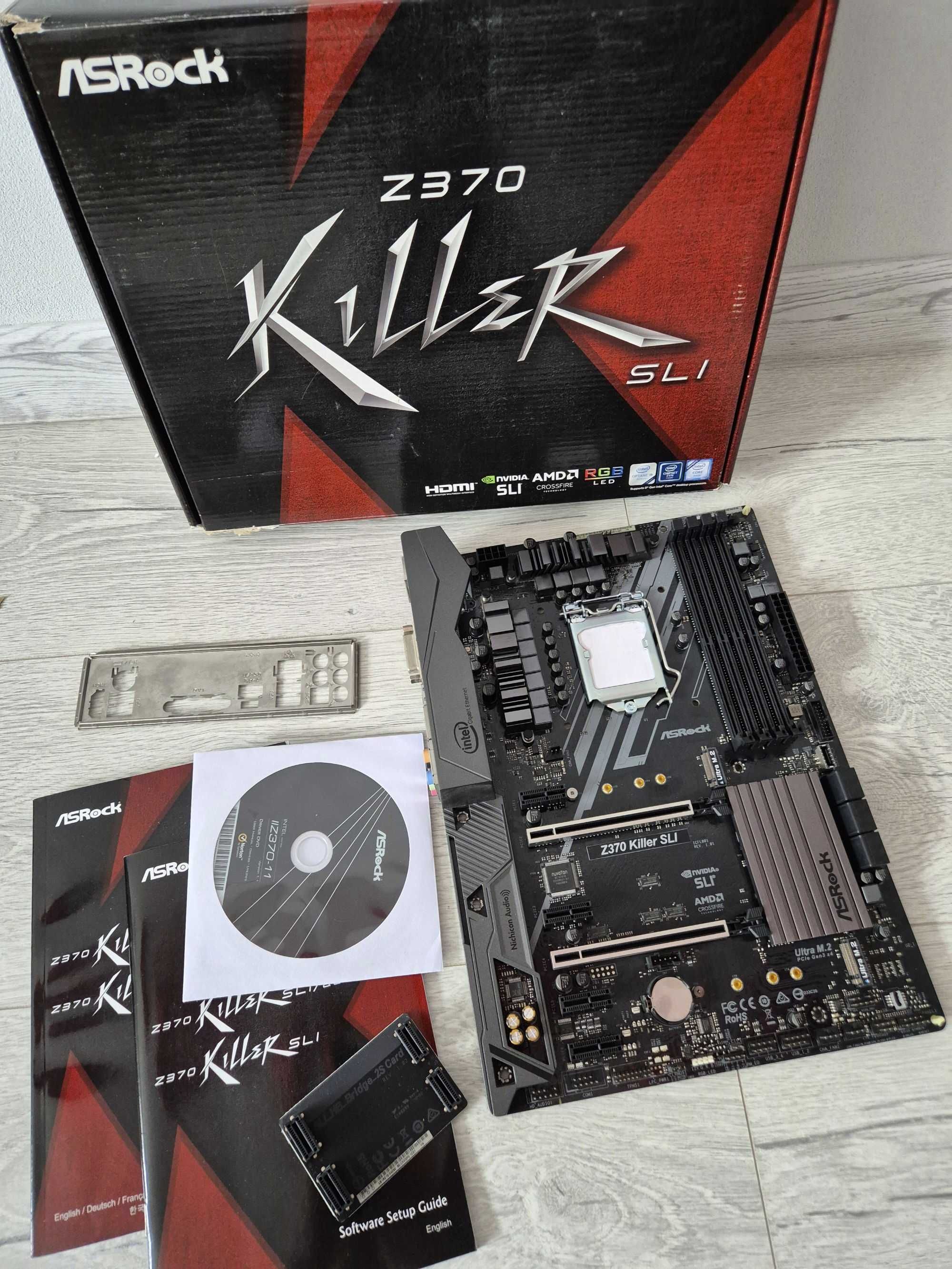 s1151v2 ігрова материнка ASRock Z370 Killer SLI для Intel 8-9. TradeIN