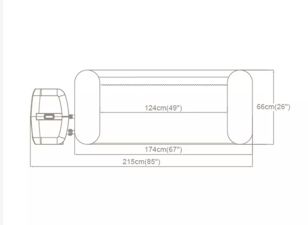 Jacuzzi NOVO Insuflável 3 Lugares Bestway 60037