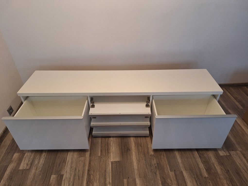 Szafka rtv Ikea Besta biały połysk
