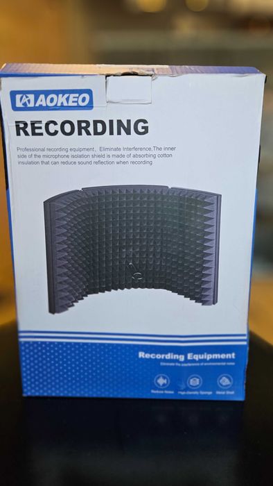Aokeo Osłona izolacyjna, profesjonalna osłona mikrofonu, składany.