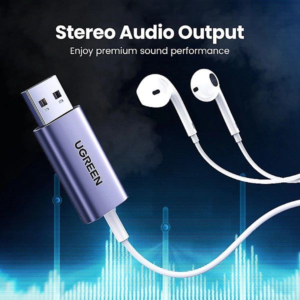 Adapter audio Ugreen Cm383 - szary