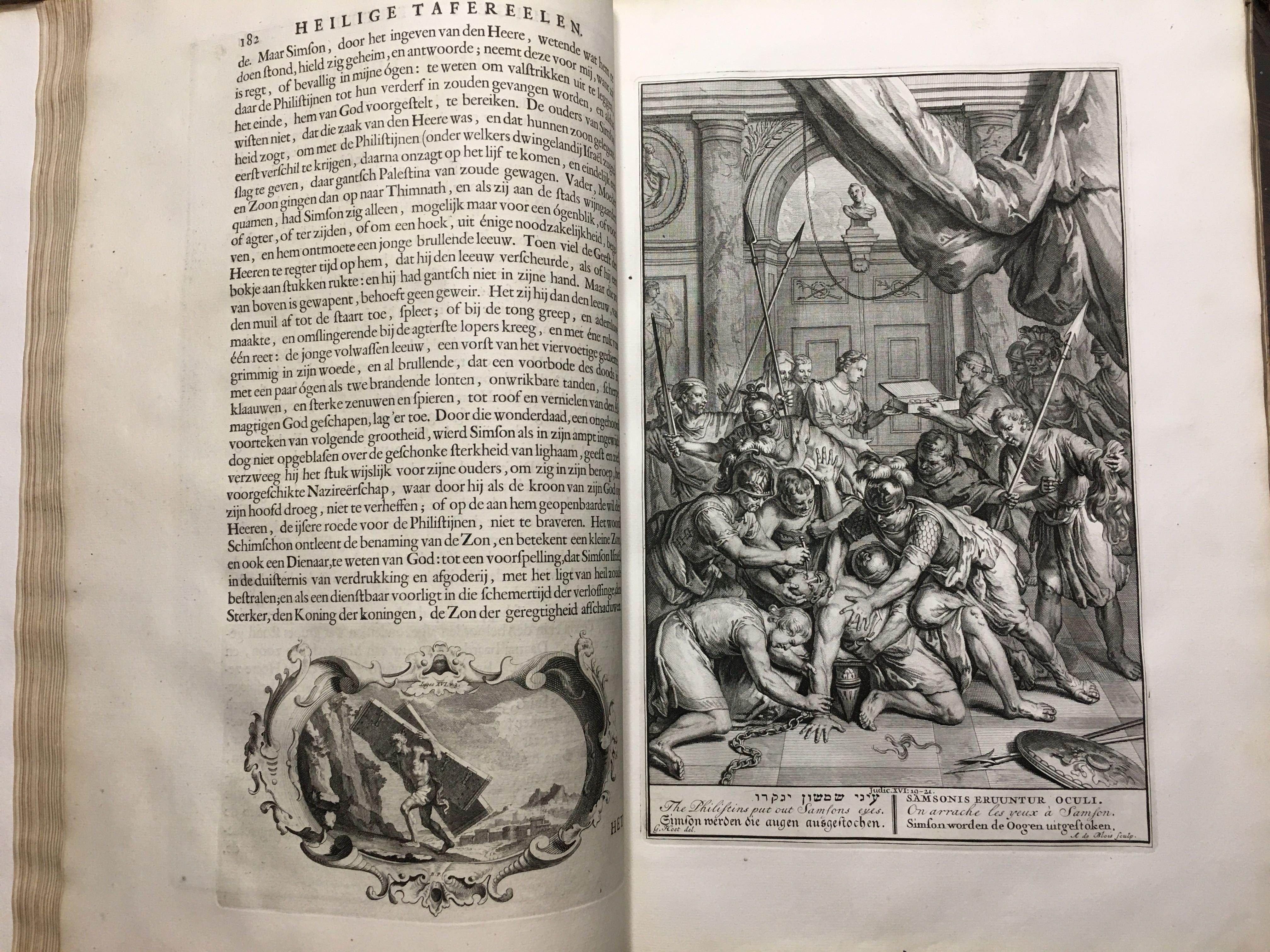 Антикварная Библия с гравюрами.  Комплект из 3-х томов. 1728 год