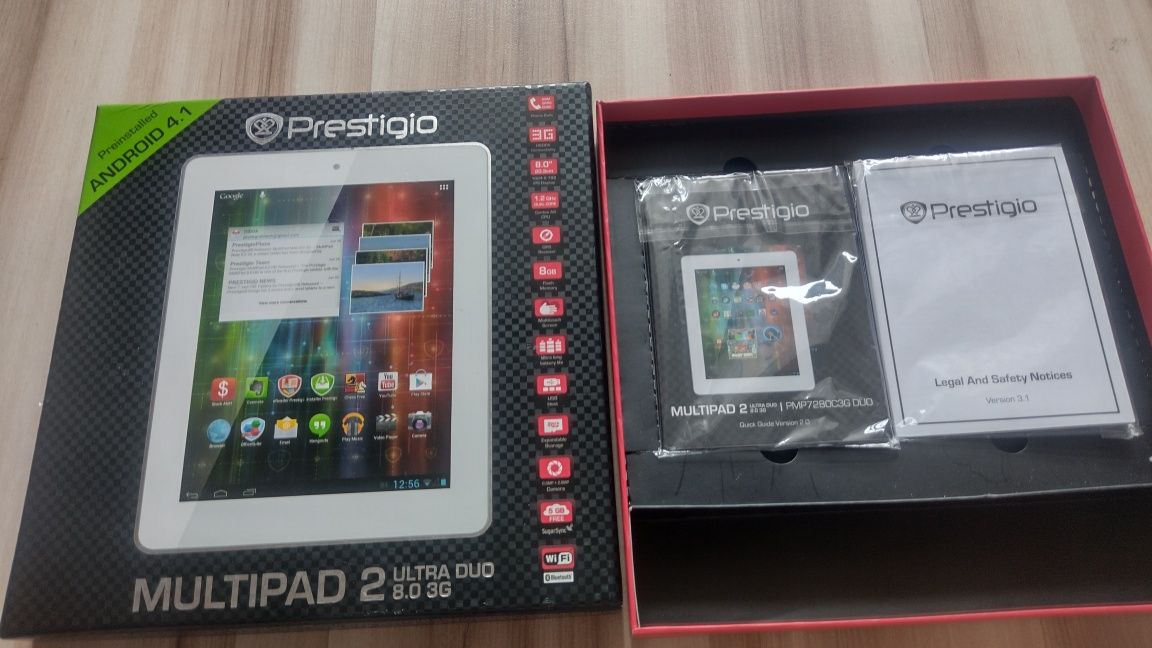 Sprawny tablet Prestigio Multipad 2 Ultra Duo 8.0 3G + uchwyt samochod