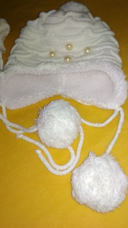 komplet zimowy czapka i komin dla dziewczynki wiek około 4 lat