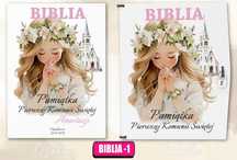 Biblia w pudełku pamiątka Pierwszej Komunii Świętej prezent na Komunię