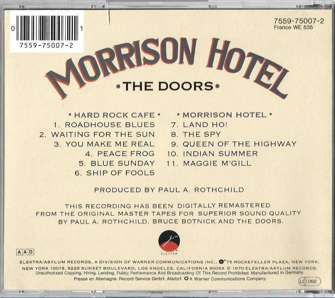 Doors - - - - - Morrison Hotel - - - - - CD