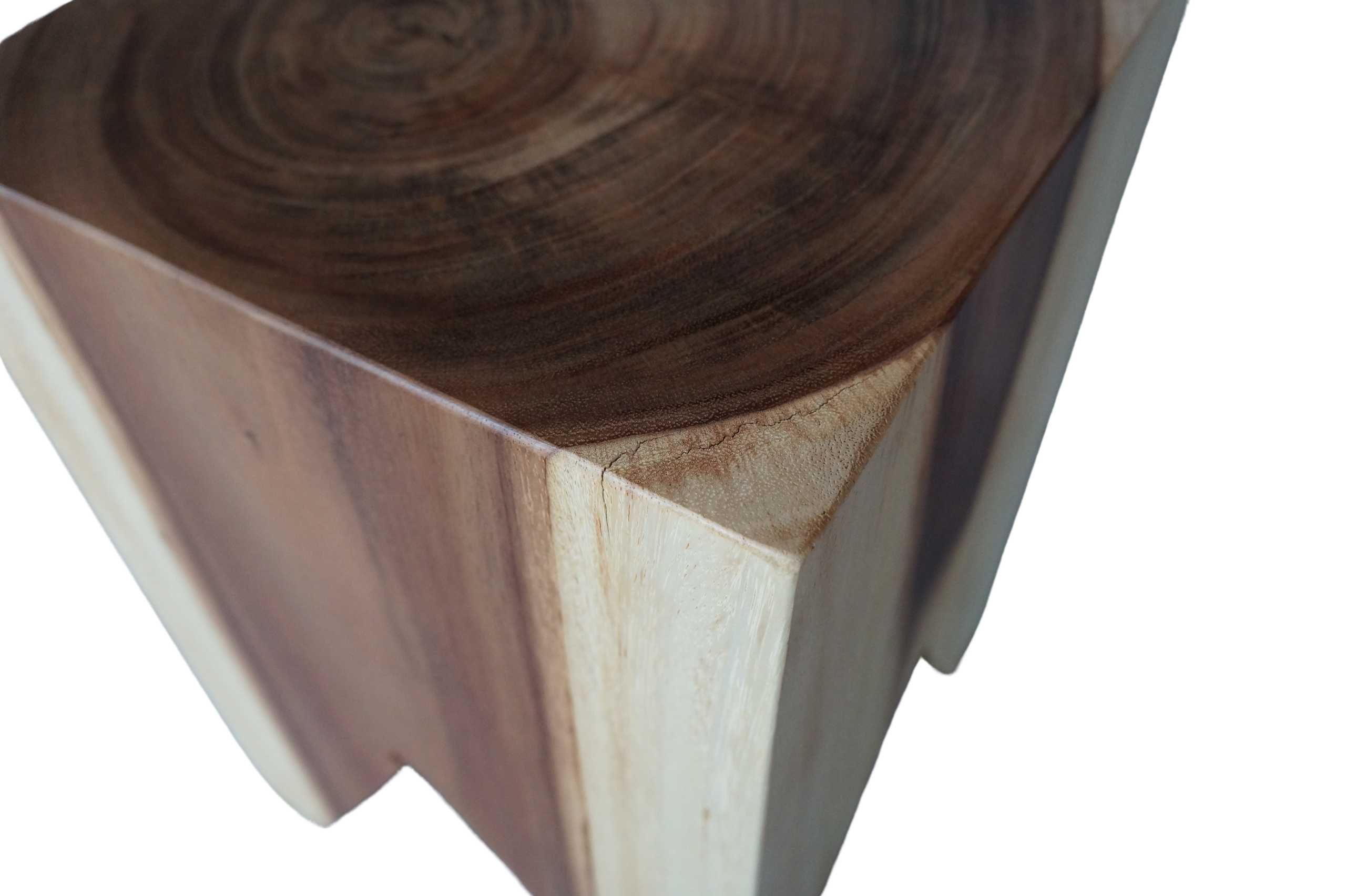 Drewniane siedzisko krzesło taboret kwietnik suar wood 45 cm