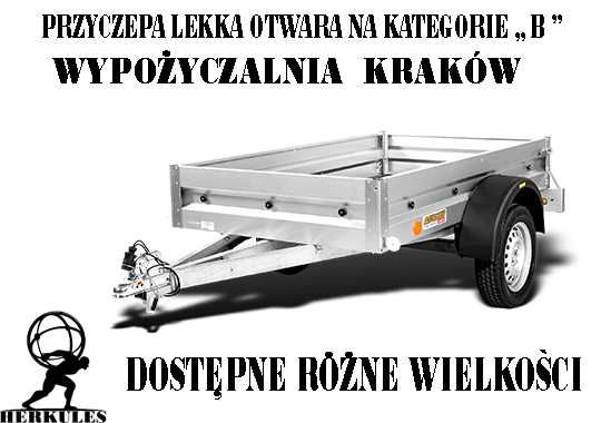 Wypożyczalnia Wynajem Przyczep 263X125X35 i większe mniejsze Przyczepa