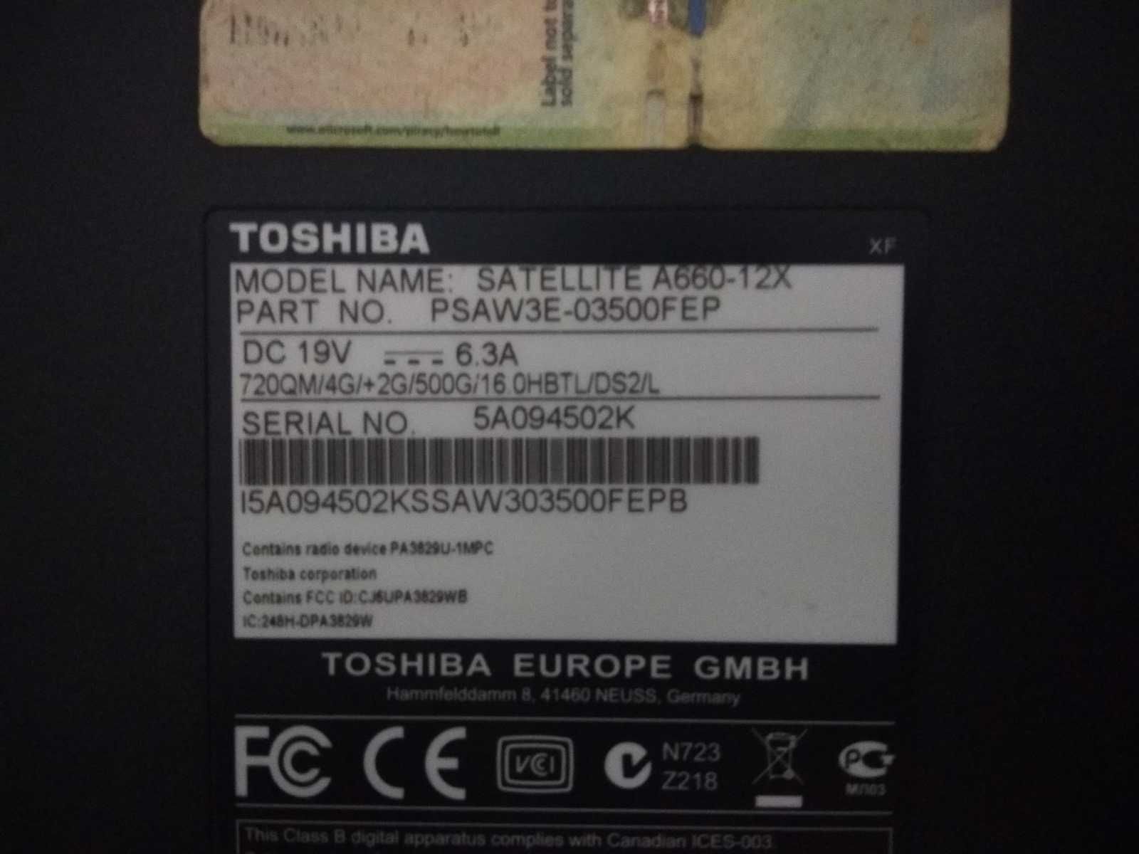 Computador Toshiba I7