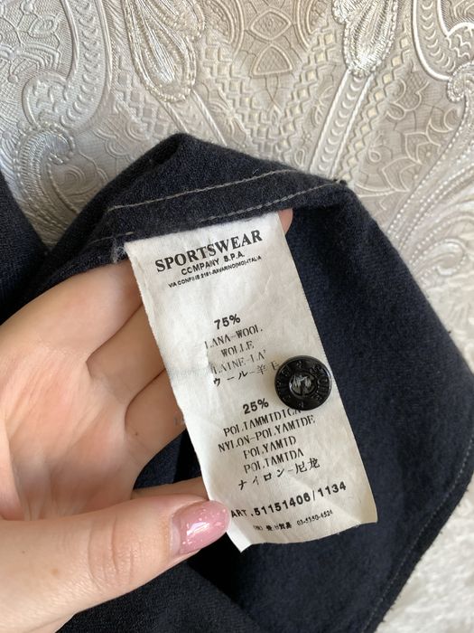 Черная шерстяная рубашка с длинным рукавом овершот stone island aw2009