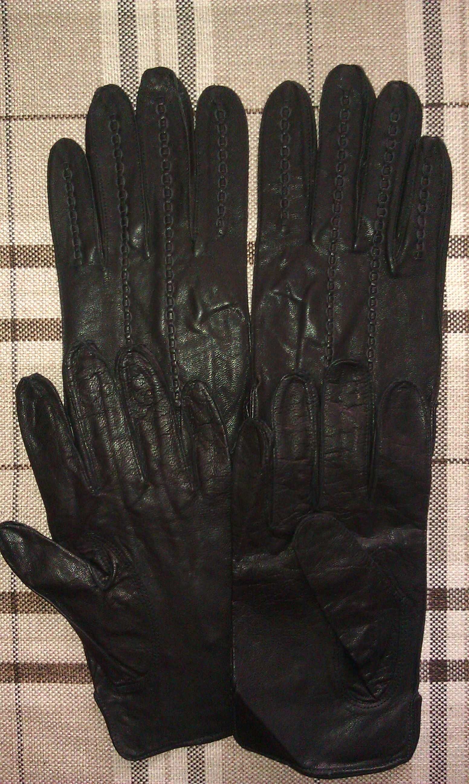 Изящные тонкие мужские перчатки из натуральной кожи