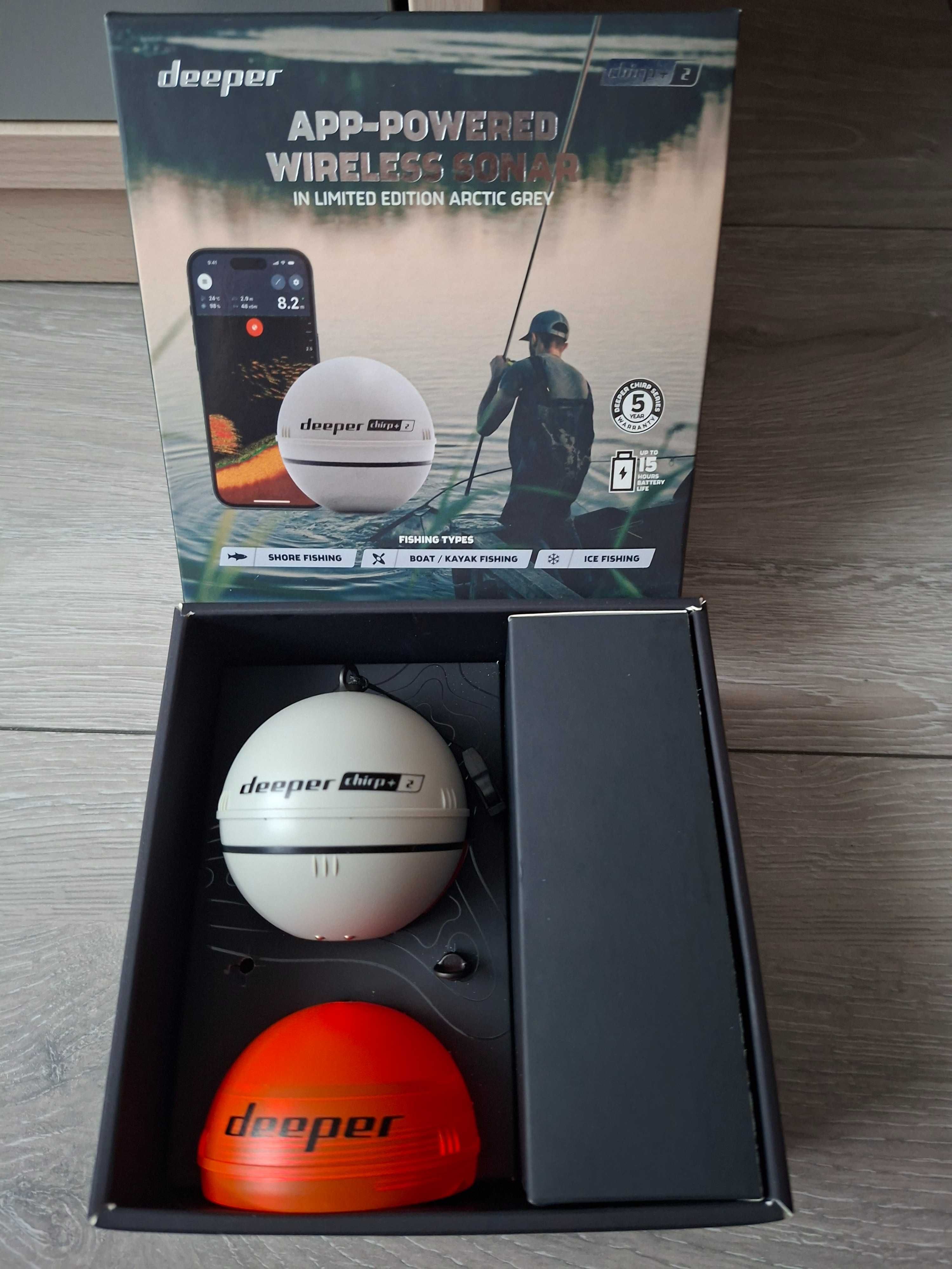 Deeper Chirp +2 plus Deeper Range Extender  plus uchwyt Deeper Holder