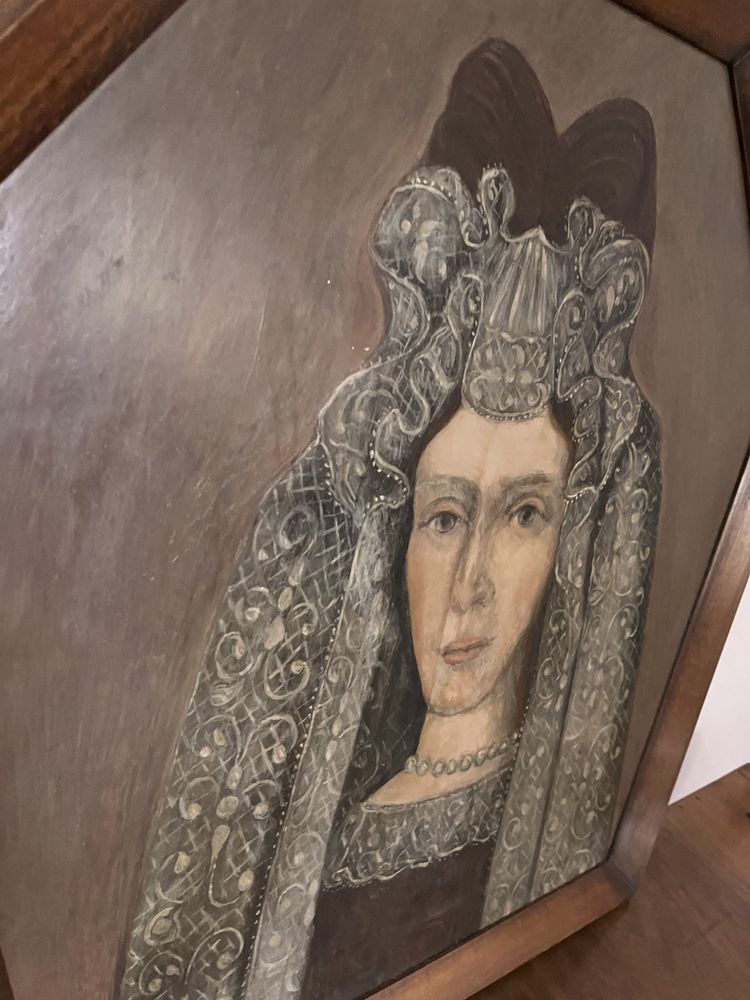 Obraz olejny na desce muzeum historyczne warszawa koronka portret home