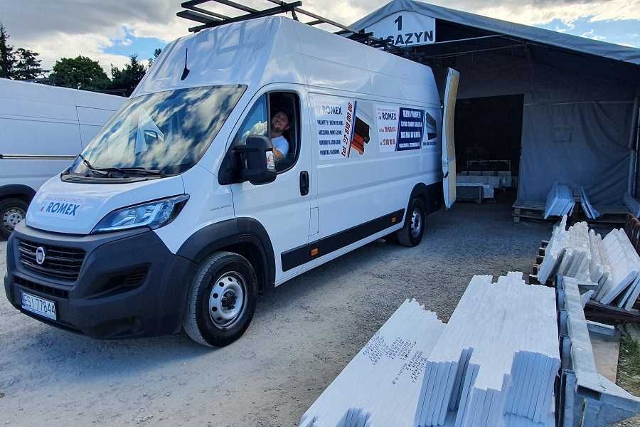 Parapet kolor White Pearl z konglomeratu marmurowego Warszawa -w 2 dni