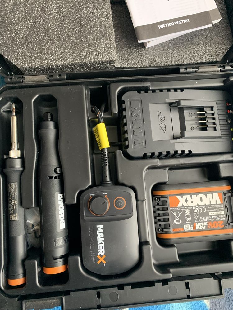 Комплект workX wx988 (пальник/выжигатель + шлифмашинка)