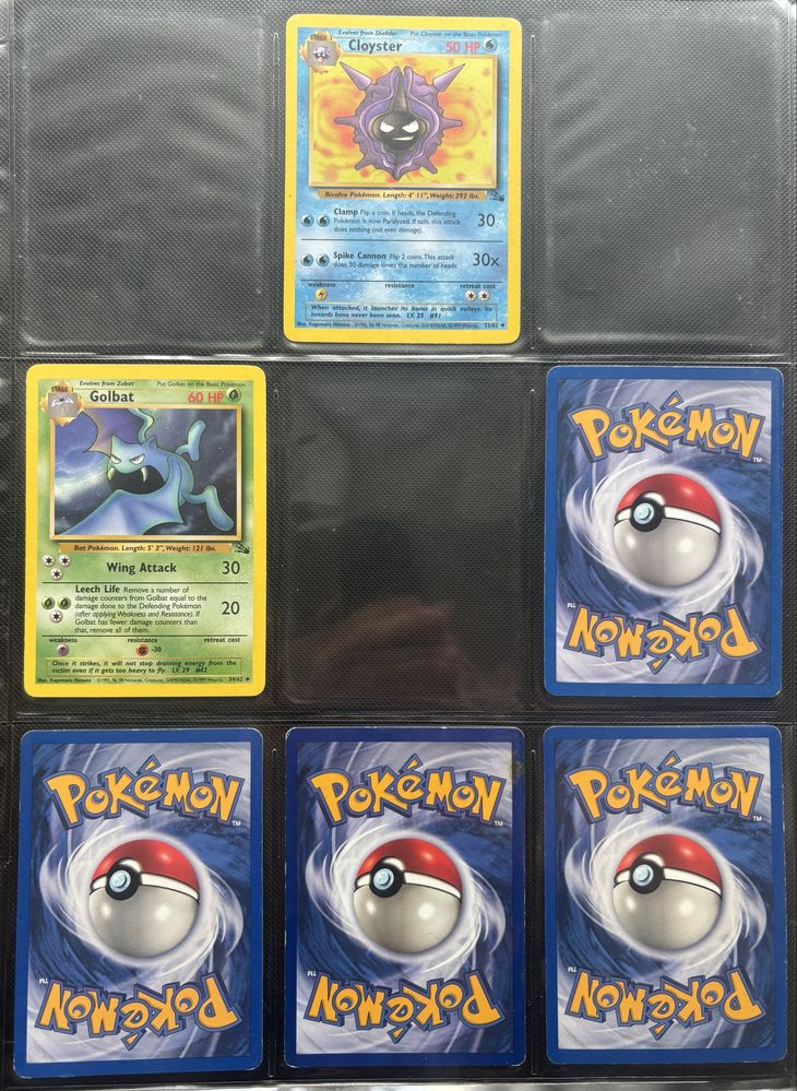 Cartas Pokemon Fossil ingles