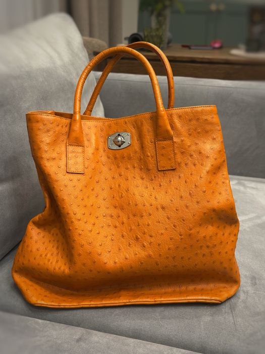 Furla Ostrich помаранчева сумка. Стан ідеальний.