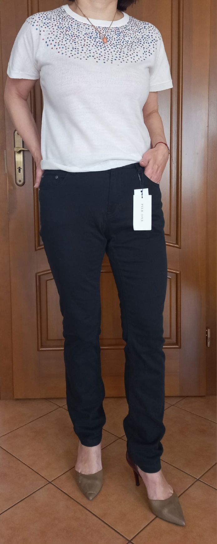 Nowe czarne spodnie PierOne r.30  M/L