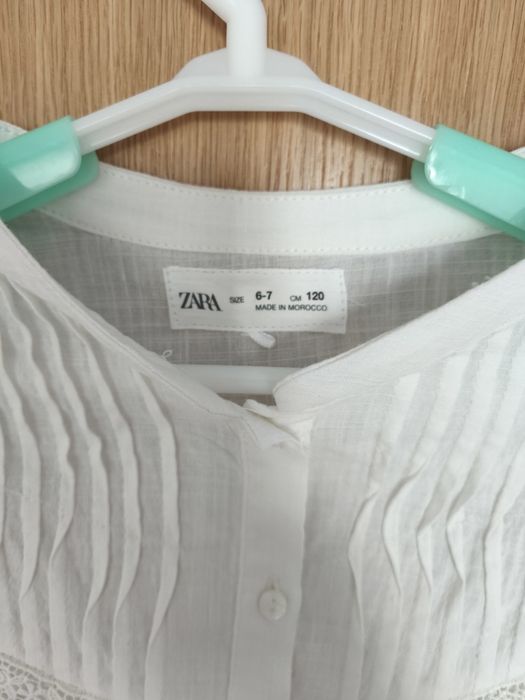 Koszula biała Zara 120 dziewczęca