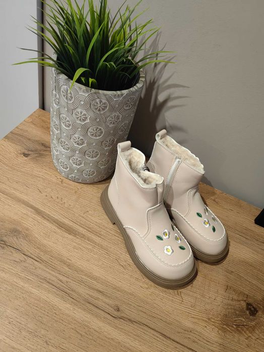 Зимові чоботи Zara 28 для дівчинки чобітки дутіки черевички