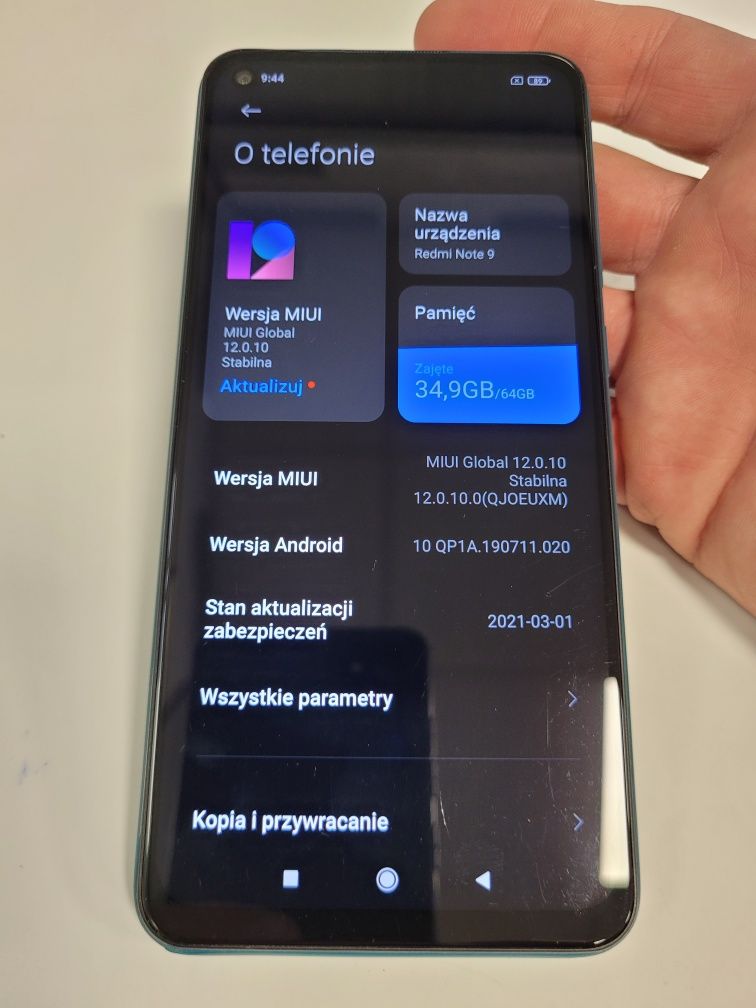 Telefon Xiaomi Redmi notę 9
