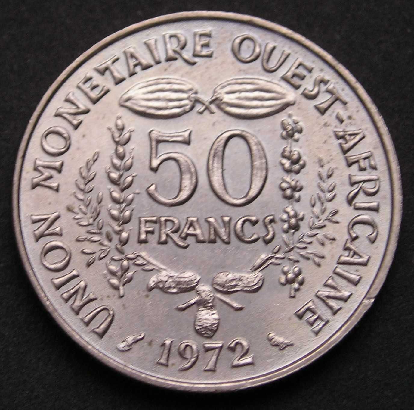 Afryka Zachodnia 50 franków 1972