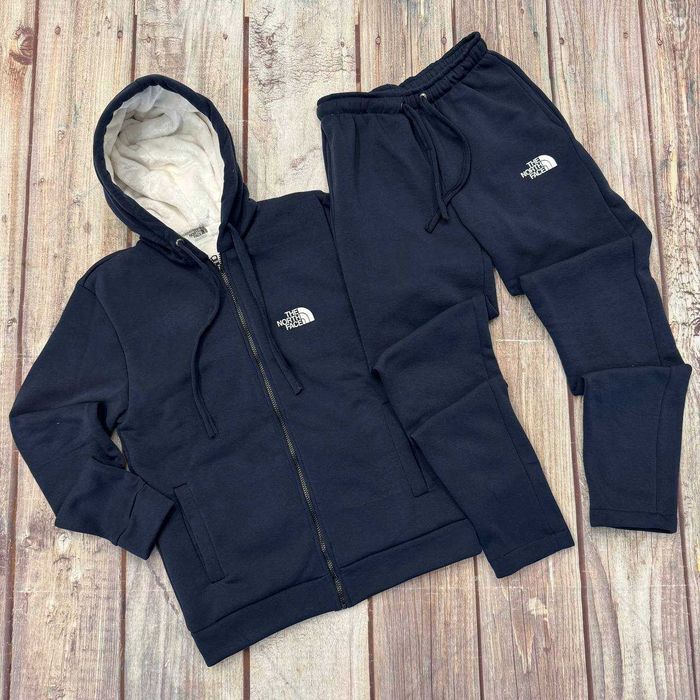Спортивный костюм мужской на меху The North Face теплый зимний tnf