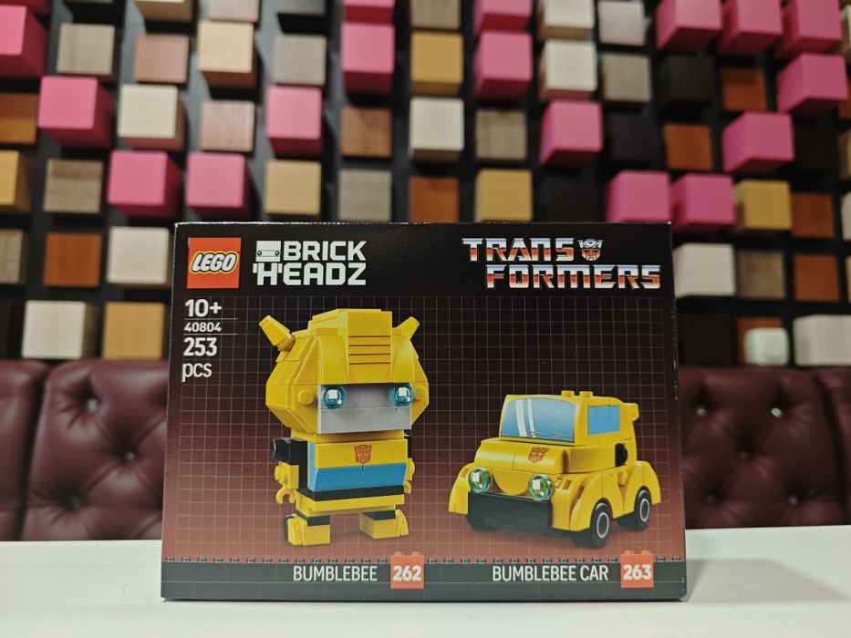 Конструктор LEGO BrickHeadz 40804 Bumblebee і транспортний засіб