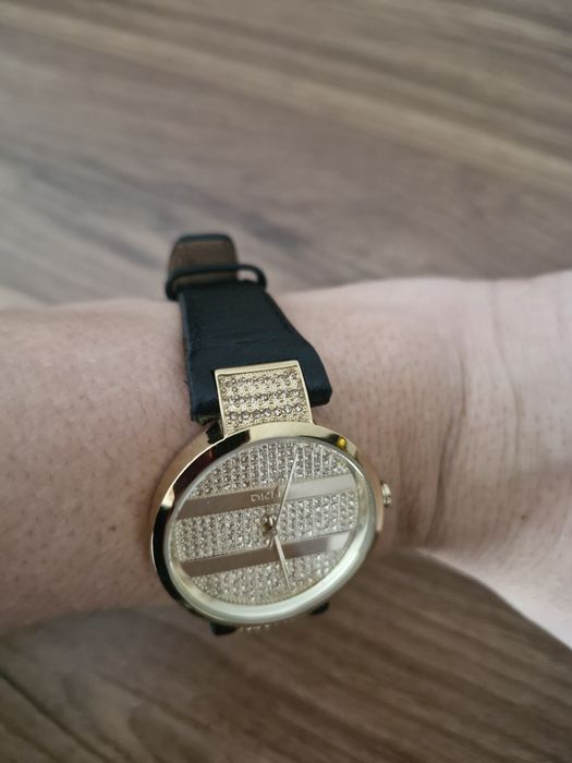 DKNY zegarek czarny złoty złoto czarny oryginalny