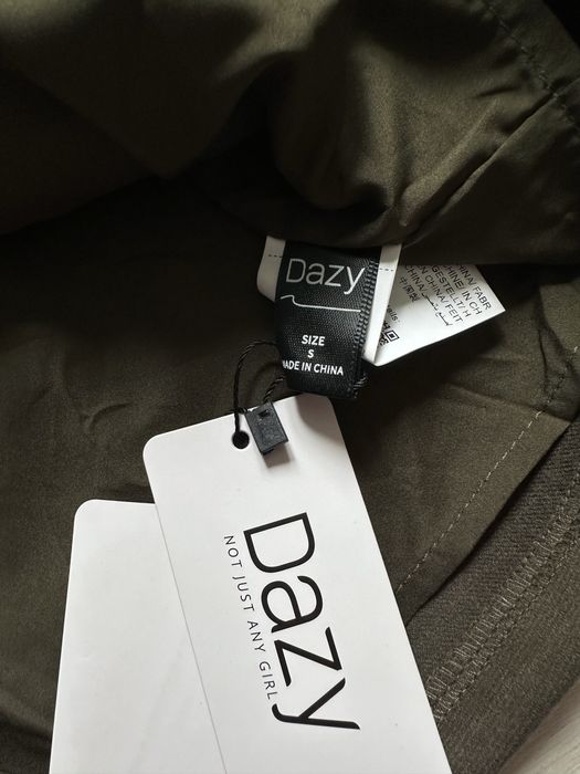 Юбка трапеция хаки под замшу dazy