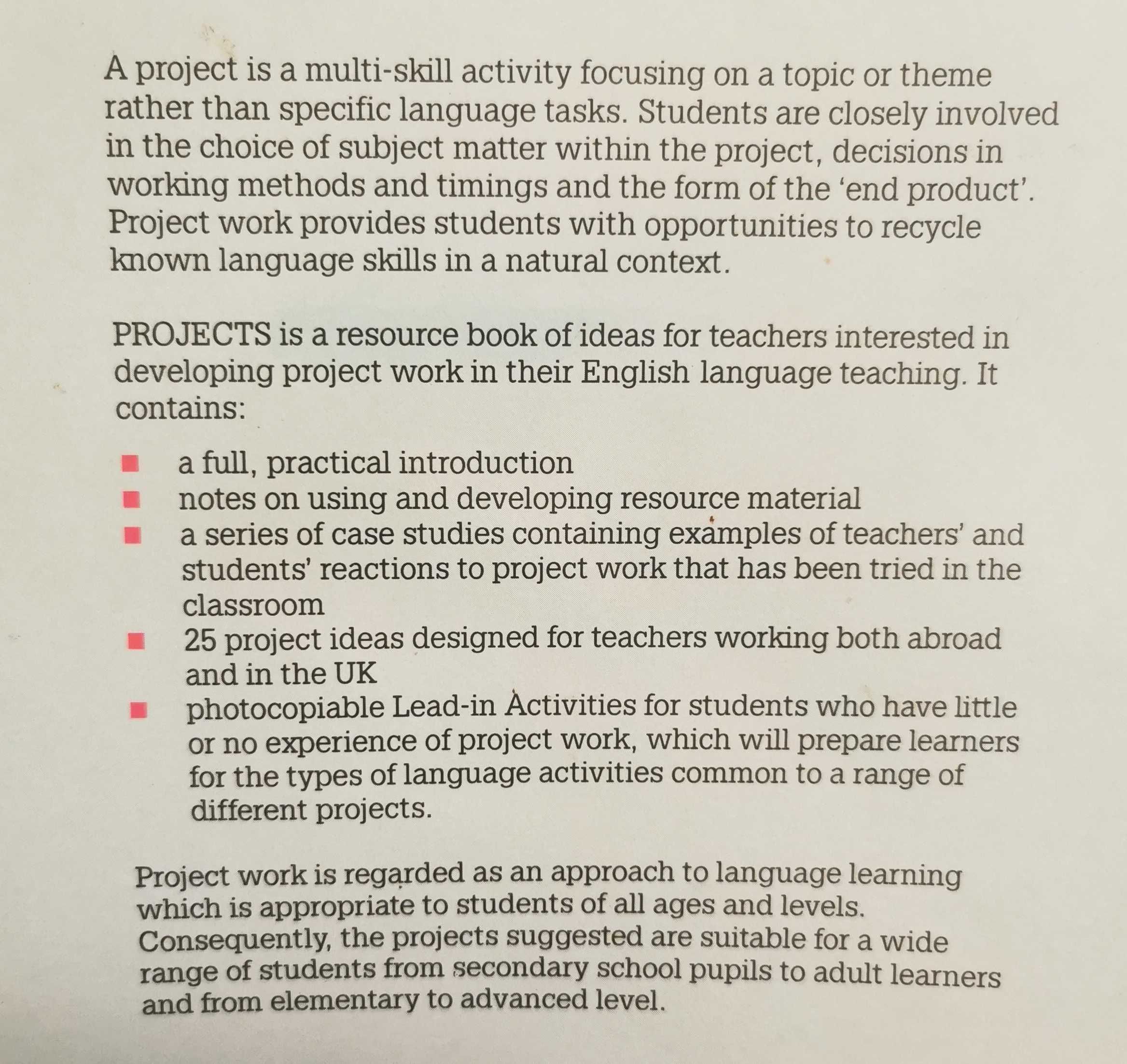 ANGIELSKI Projects for EFL classroom