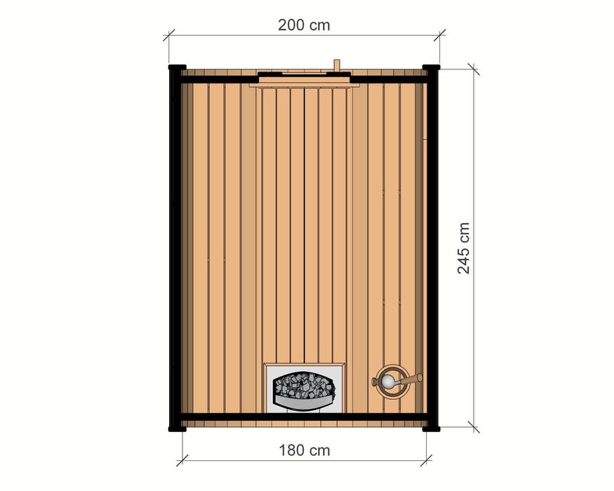 Sauna Ogrodowa Beczka 250 cm SZYBKIE TERMINY