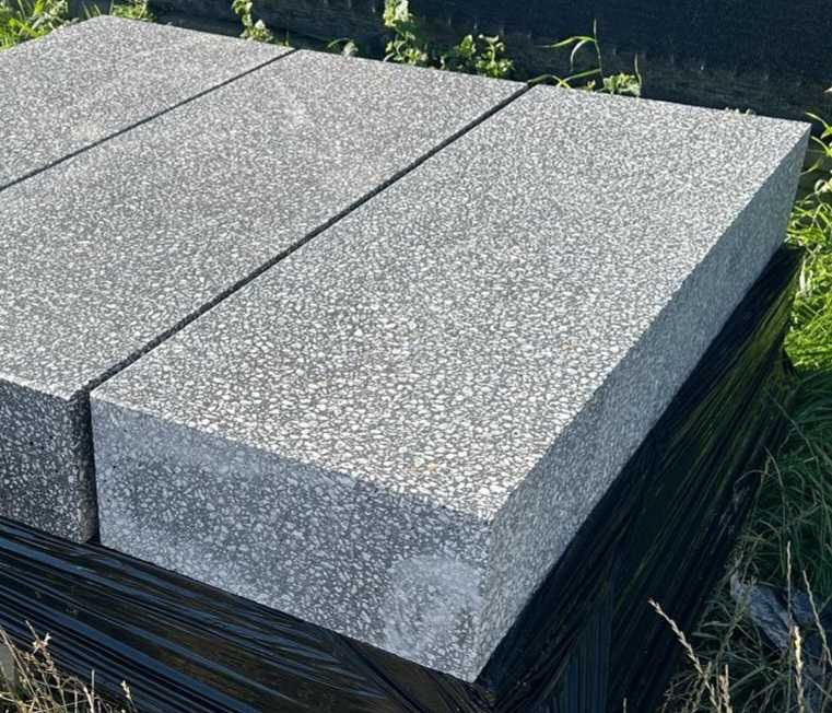 Stopień Schodowy Terrazo Lamino Granit Stalowy 100/35/15