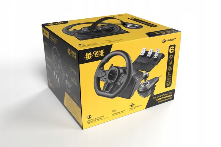 Kierownica 6w1 Pc Ps4 Ps3 Xbox One 360 Switch Pedały Biegi Tracer Simr