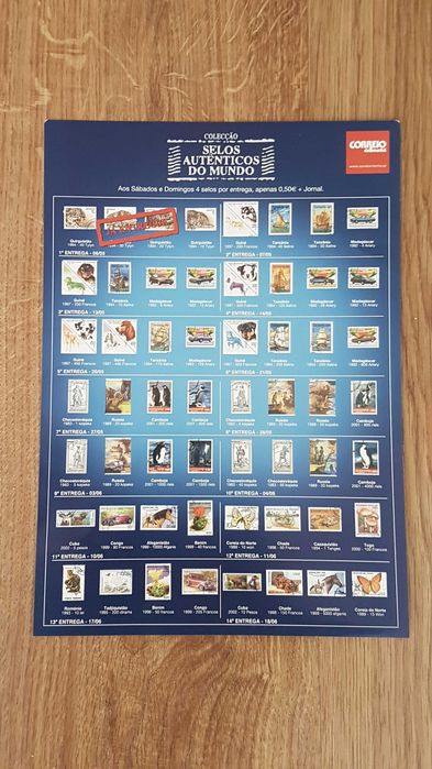 Selos do Mundo Colecção Completa + Classificador com tiras