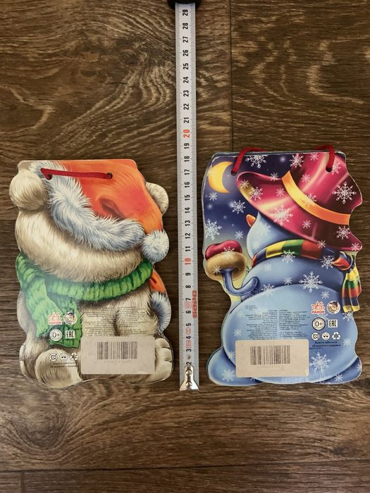 Книги картонки на шнуровке Снеговик / Белый медвежонок