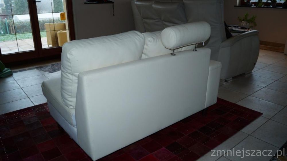 Sofa skóra kolor ecru - modułowy wyprzedaż ekspozycji