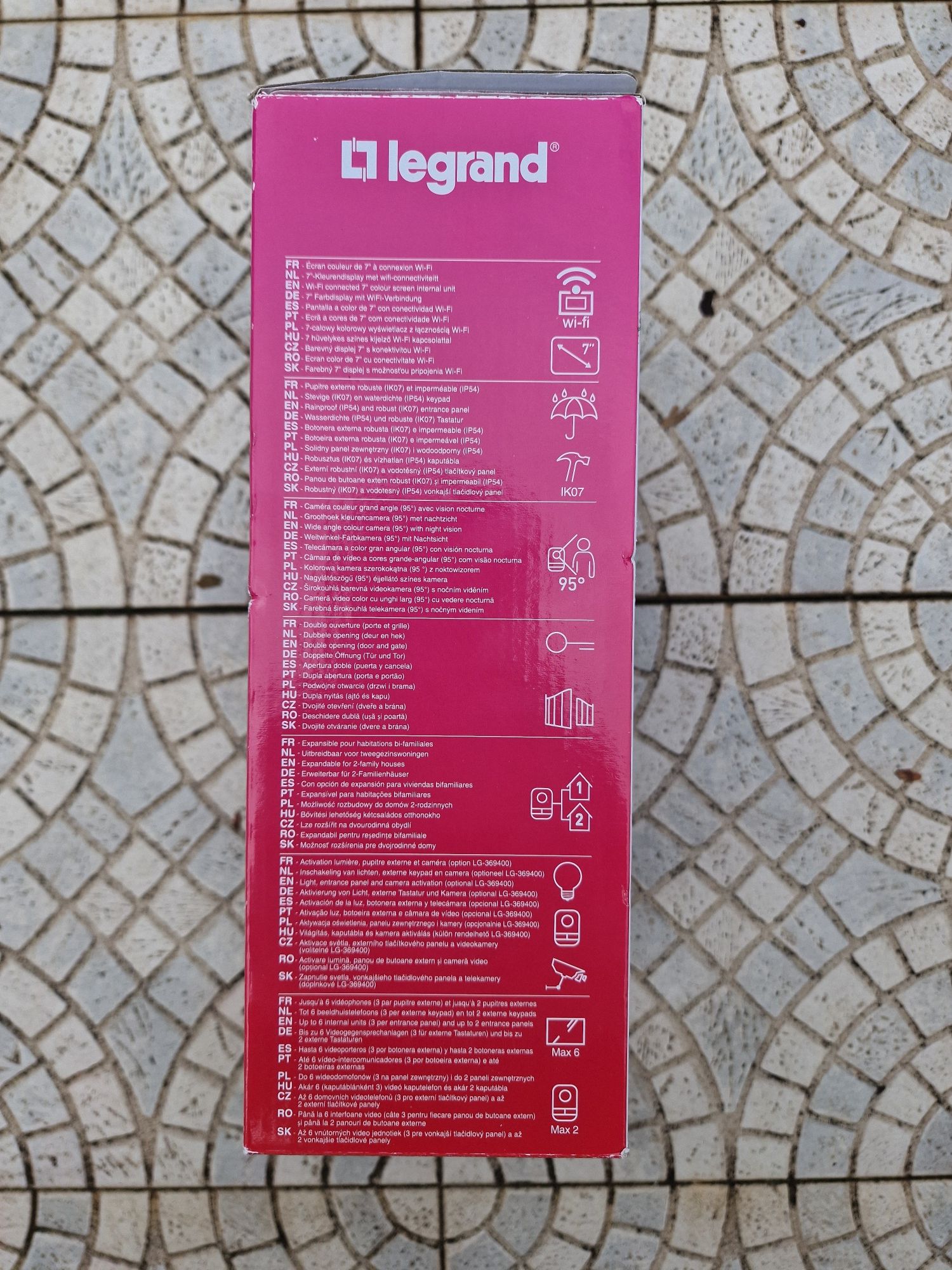 NOVO - Legrand Kit Video Porteiro Vigilância Wi-Fi 7" 369430