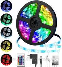 КОМПЛЕКТ Світлодіодна LED стрічка 3528 RGB Всі кольори 12V, 5м + пульт