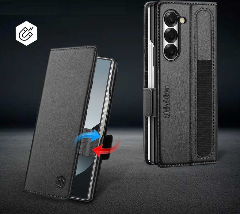 SHIELDON naturalne etui skórzane z klapką do Samsung Galaxy Z Fold6