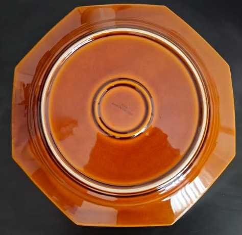 Saladeira e 2 pratos grandes em faiança SECLA, serviço motivo Madrid