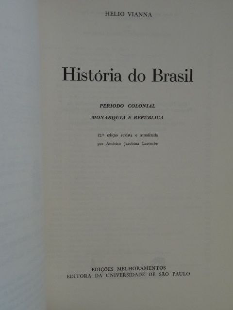 História do Brasil de Helio Vianna