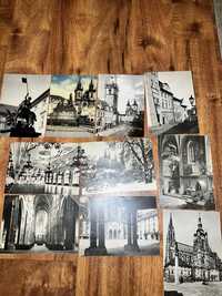 Pocztówki zdjęcia stara Praga czeska komplet czarnobiałe