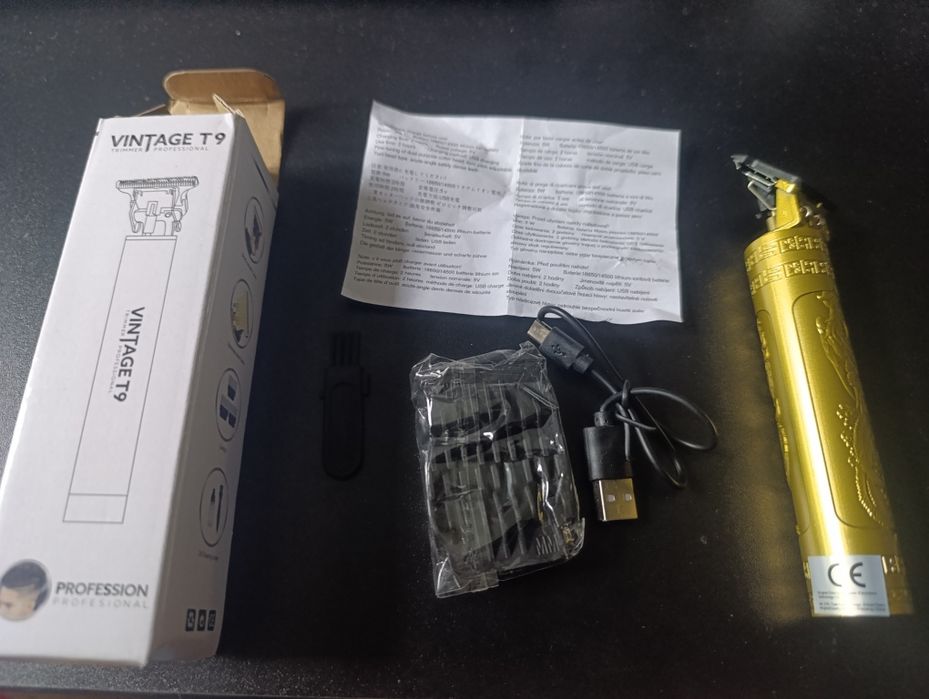 Stylowy golarka, trymer do brody, głowy i nie tylko, 4 dł, USB, szczot