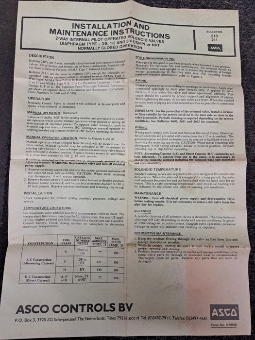 Zawor elektromagnetyczny ASCO