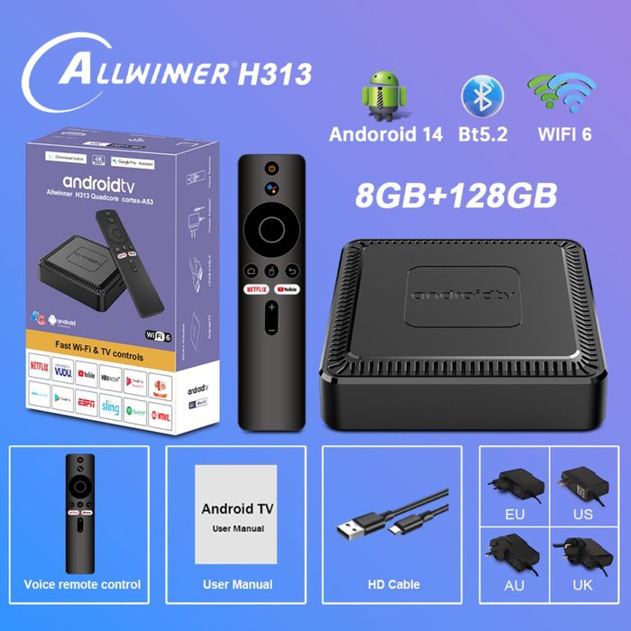 Android 14 на  8/128 Gb Приставка Смарт Q7 Smart Tv Box 8k,x96q,xiaomi