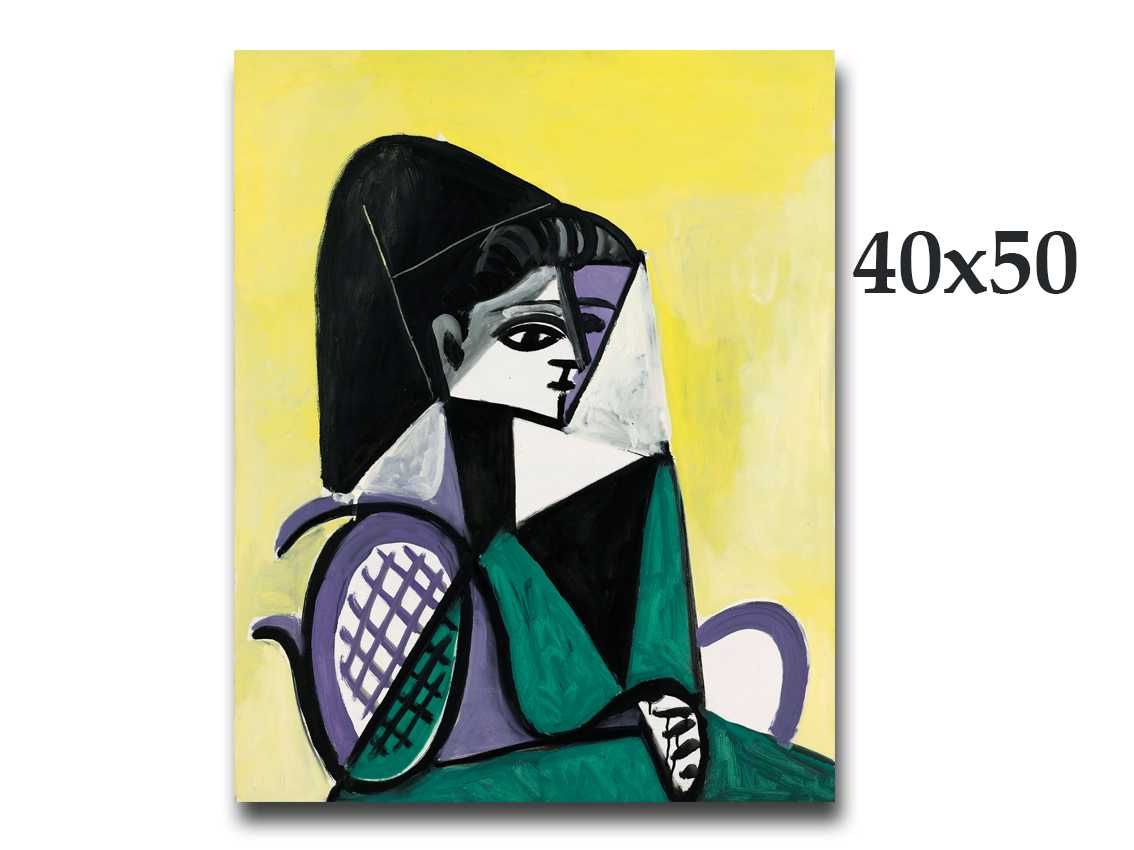 Plakat siedząca kobieta Picasso 40x50 cm